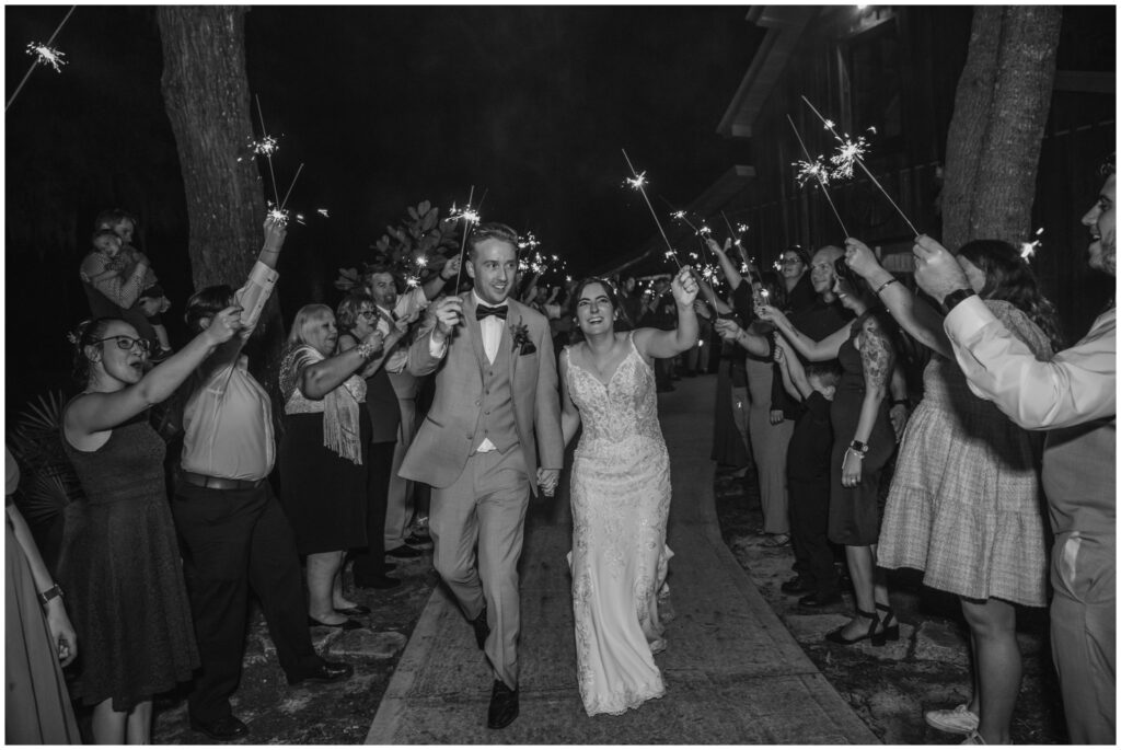 Sparkler exit wedding reception