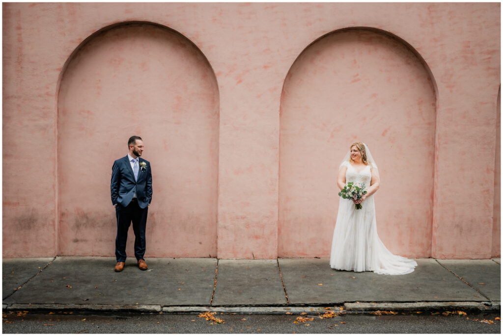 Old pink house wedding